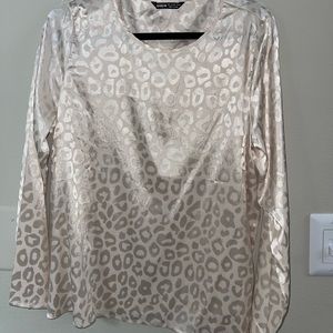 Pale Pink leopard print blouse